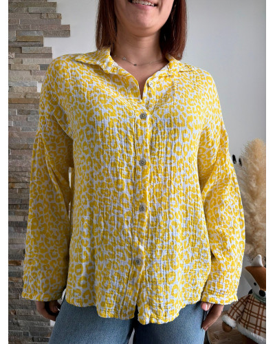 BERNADETTE |  Chemise léopard gaze de coton