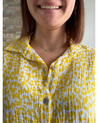 BERNADETTE |  Chemise léopard gaze de coton