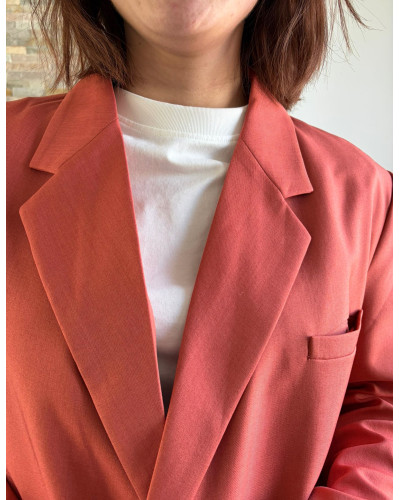 HELENE | Veste costume terracotta