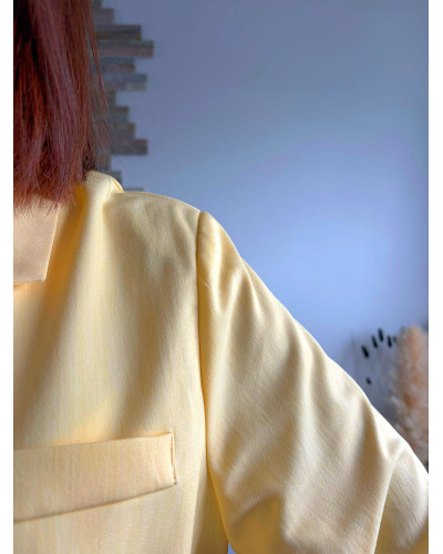 LEA | Veste blazer manche courte jaune