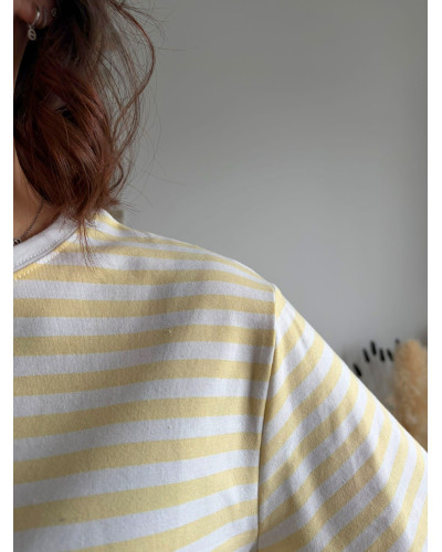 JULES | Tee-shirt rayé jaune et blanc