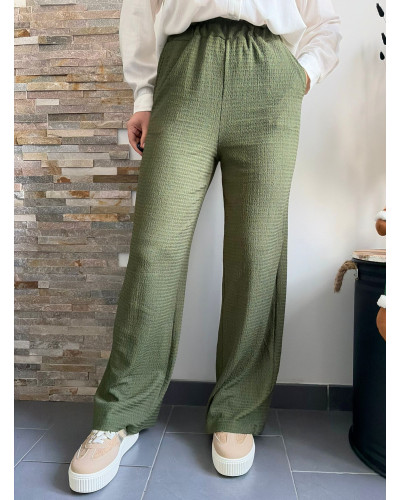QUENTIN | Pantalon fluide kaki large
