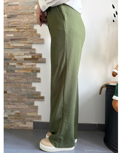 QUENTIN | Pantalon fluide kaki large