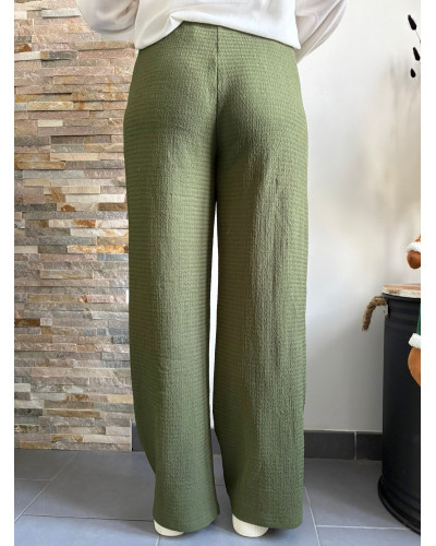 QUENTIN | Pantalon fluide kaki large