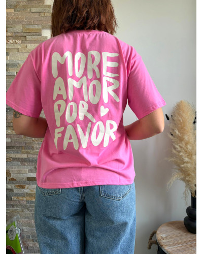 OLIVIER | Tee-shirt coton rose fuchsia