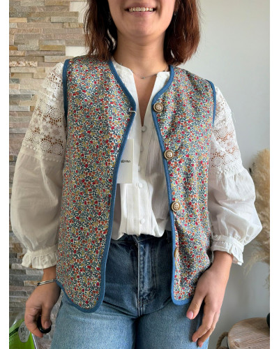PAOLA | Veste sans manche liberty