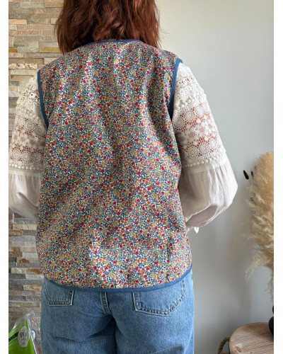 PAOLA | Veste sans manche liberty