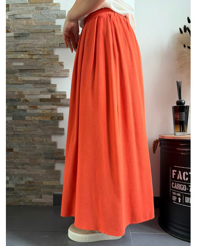 ANAIS | Jupe longue terracotta