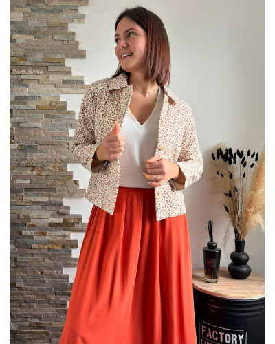 ANAIS | Jupe longue terracotta