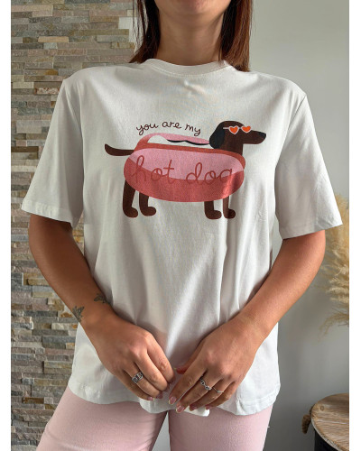 CONSTANT | Tee-shirt blanc teckel