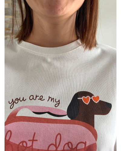 CONSTANT | Tee-shirt blanc teckel