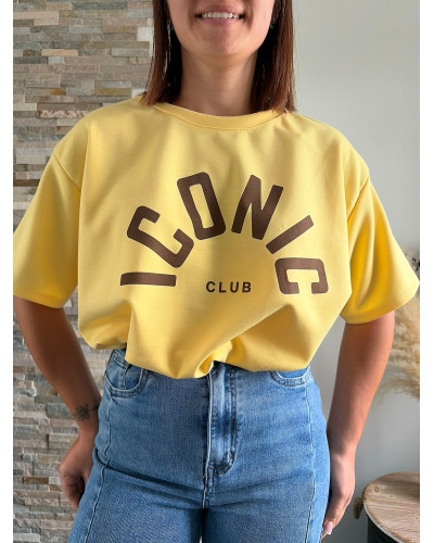 ESTEBAN | Tee-shirt jaune court ICONIC