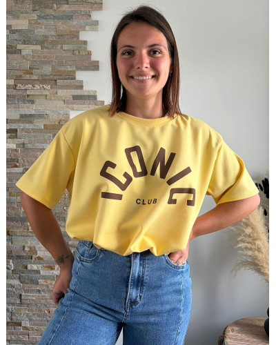 ESTEBAN | Tee-shirt jaune court ICONIC
