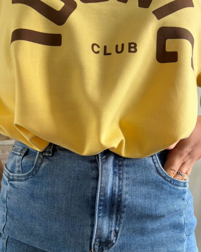 ESTEBAN | Tee-shirt jaune court ICONIC