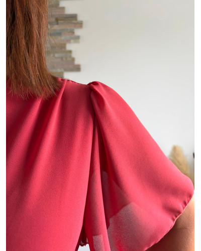 VICTOIRE | Robe longue plissée terracotta cérémonie